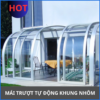 Mái Trượt Tự Động Polycarbonate Khung Nhôm 2 6 2