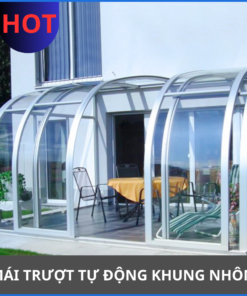 Mái Trượt Tự Động Polycarbonate Khung Nhôm